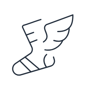 Boot with wings icon